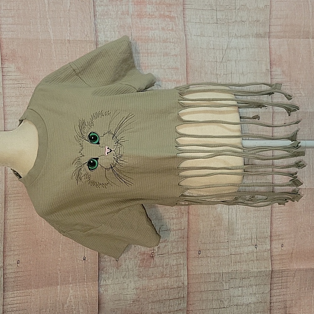 Lexington Kitty Crop Top with Fringe size L.